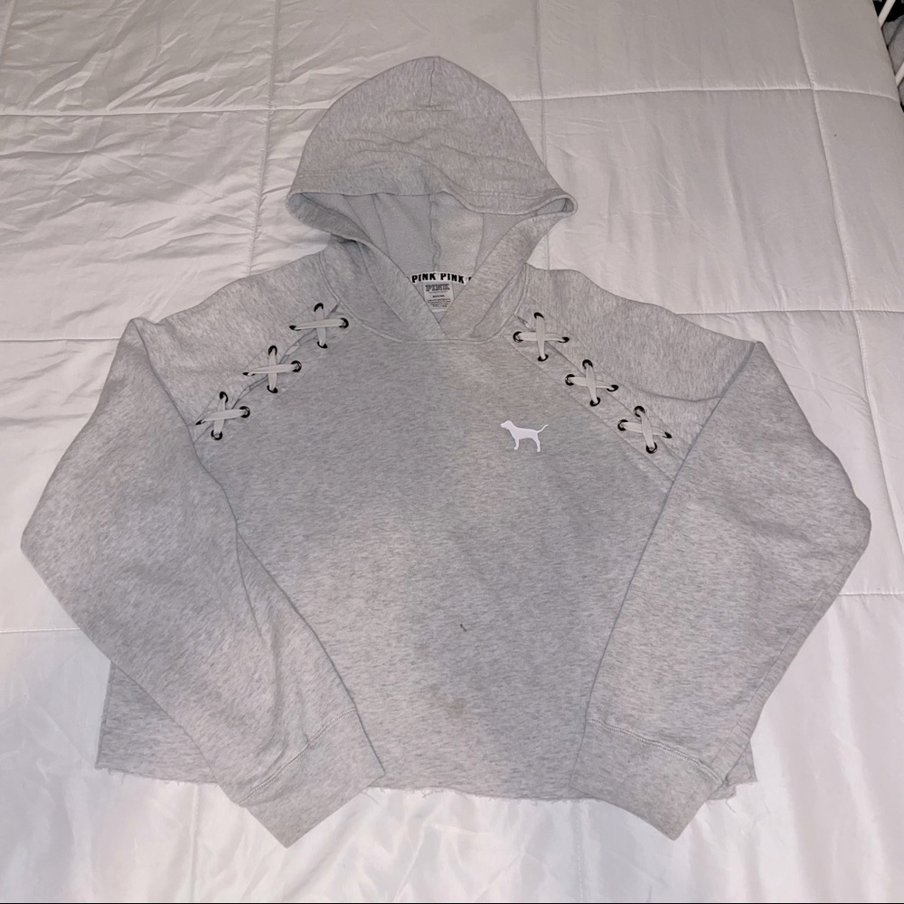PINK cropped hoodie